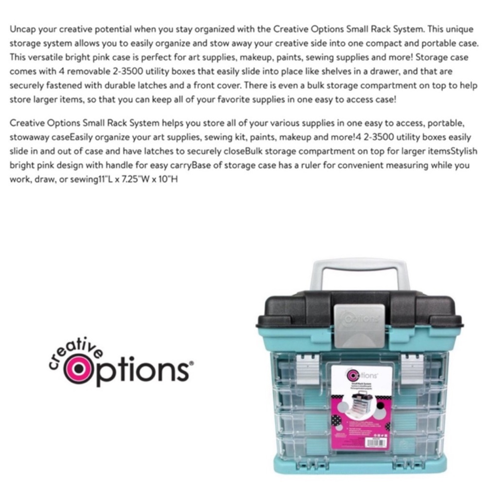 CREATIVE OPTIONS Rack Storage System, Soft Blue, Small - Picture 2 of 7